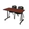 Kobe Rectangle Tables > Training Tables > Kobe Training Table & Chair Sets, 48 W, 30 L, 29 H, Cherry MKTRCT4830CH47BK - alternate 1